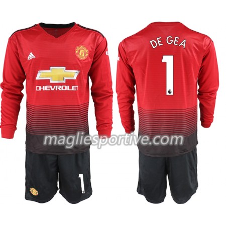 Completo Calcio Manchester United DE GEA 1 Bambino Divisa Prima 2018/2019 ML